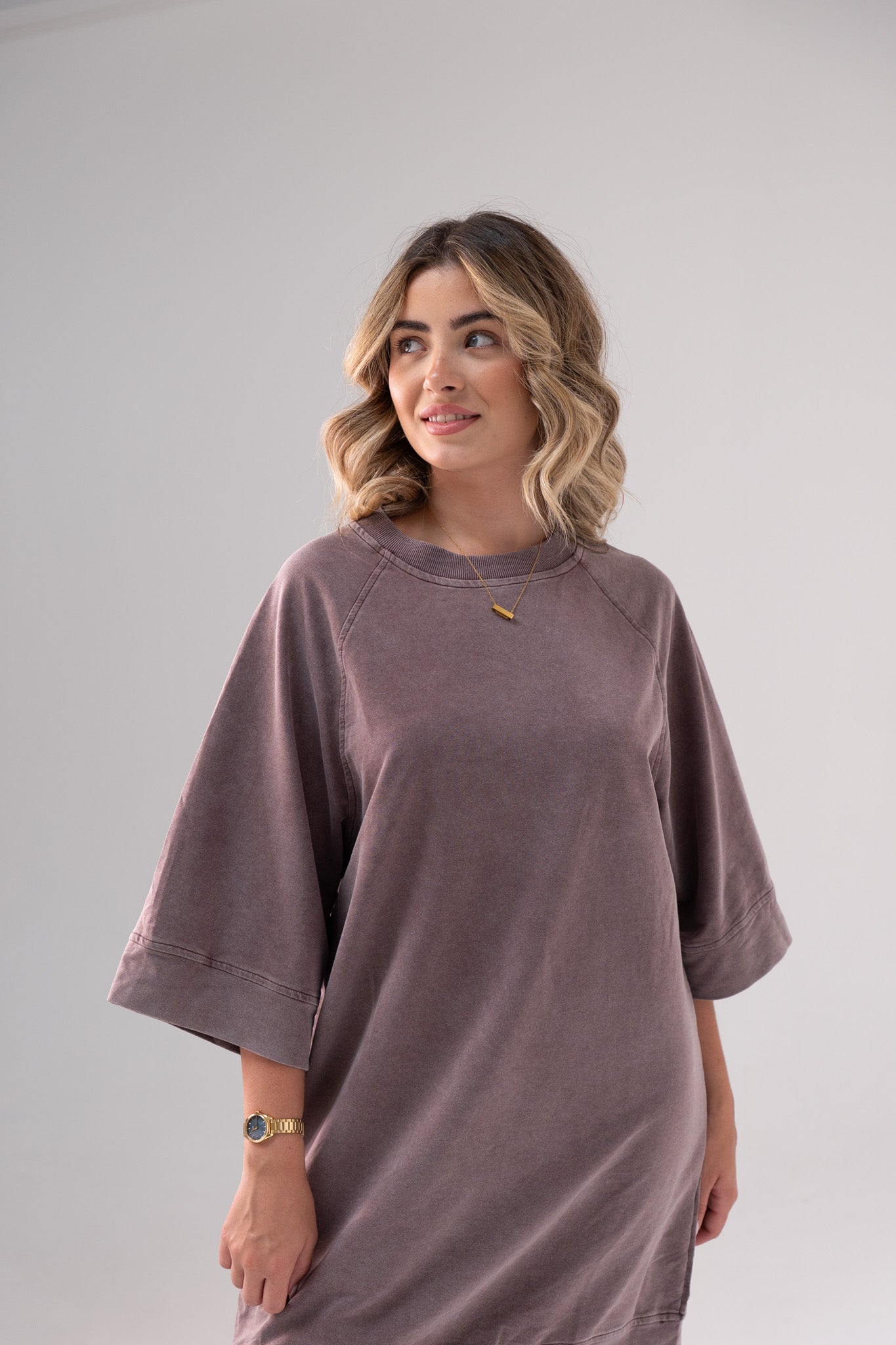 Kiera T-Shirt Dress In Heather