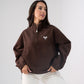 Kiera Tennis Half Zip In Chocolate