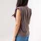 Kiera Embellished Sleeveless Top In Mocha