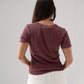 Kiera Ribbed T-Shirt In Bordeaux