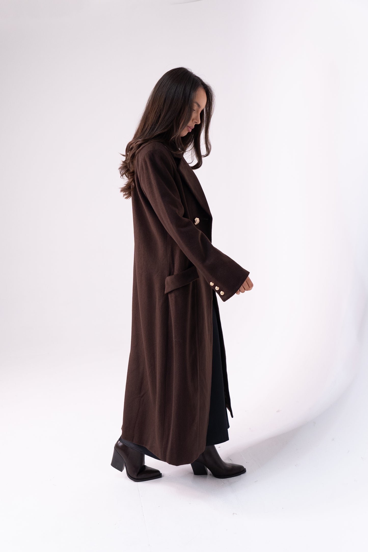 Love Laura Structured Coat In Chocolate