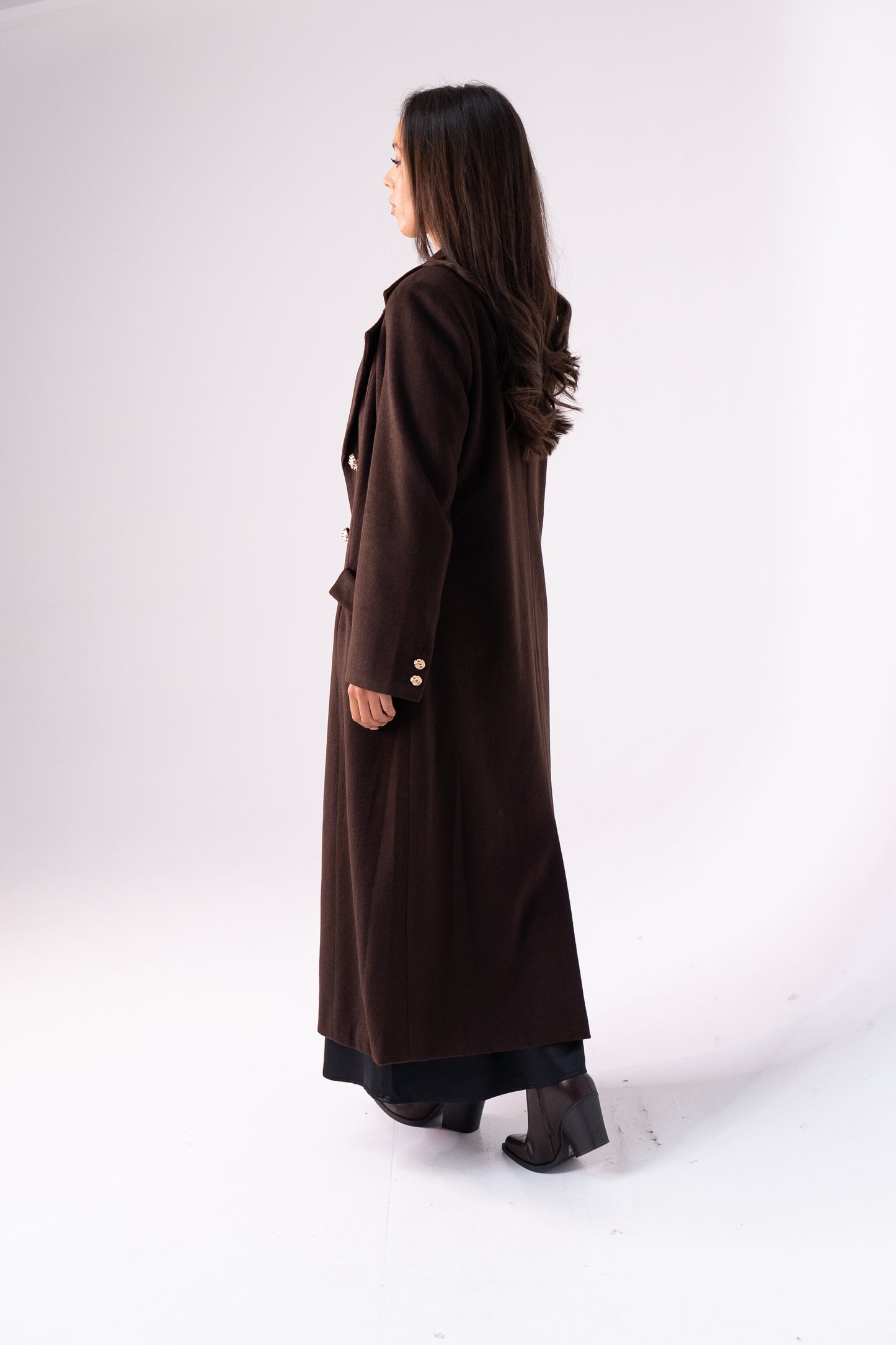 Love Laura Structured Coat In Chocolate