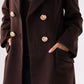 Love Laura Structured Coat In Chocolate