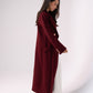Love Laura Structured Coat In Bordeaux