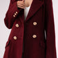 Love Laura Structured Coat In Bordeaux