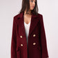 Love Laura Structured Coat In Bordeaux