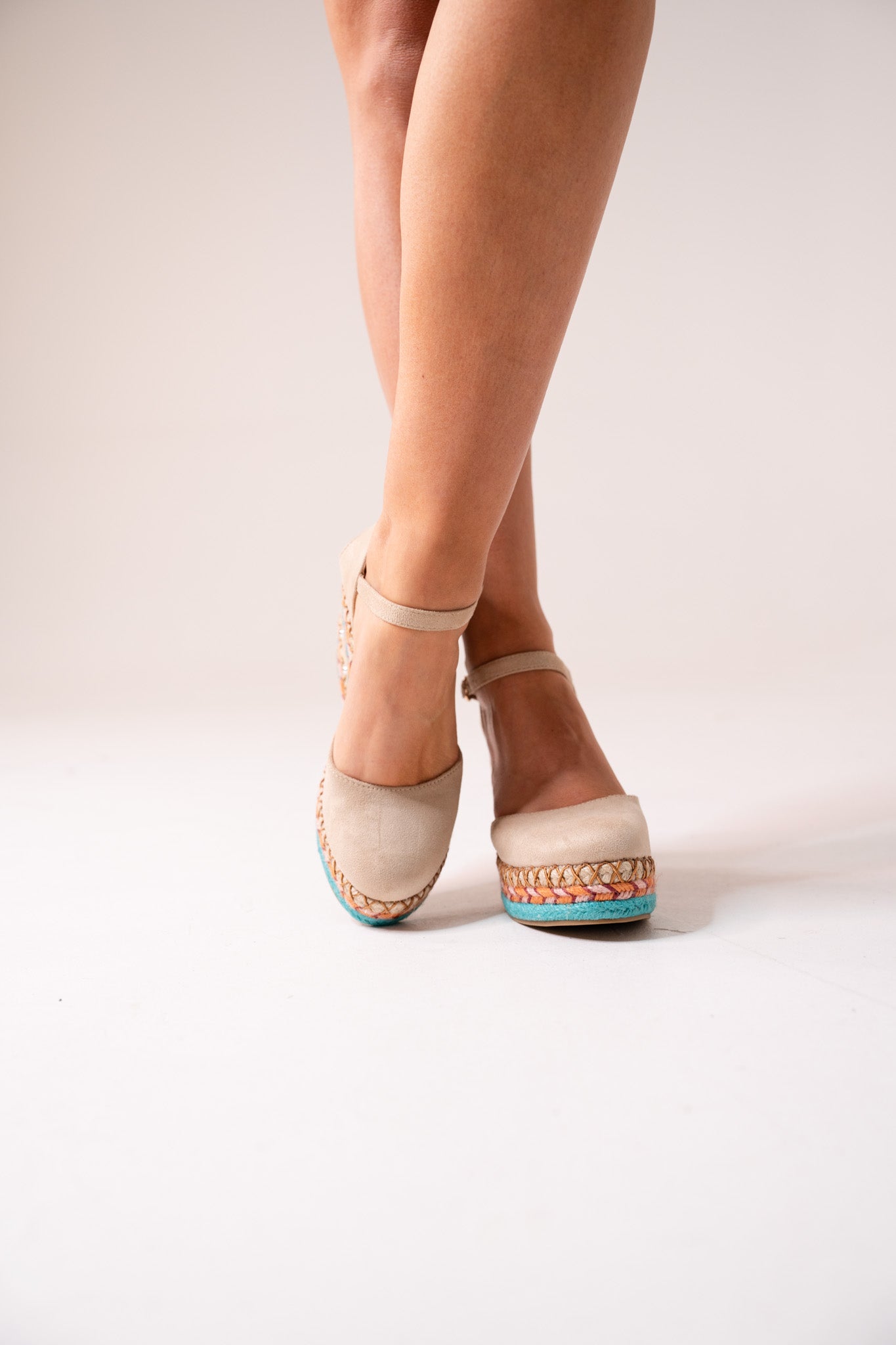 Lauren Wedges In Beige Multi