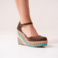 Lauren Wedges In Chocolate Multi