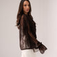 Leah Lace Blouse In Chocolate