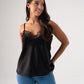 Leah Lace Trim Cami In Black
