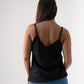 Leah Lace Trim Cami In Black
