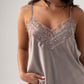 Leah Lace Trim Cami In Bronze