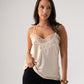 Leah Lace Trim Cami In Champagne