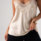 Leah Lace Trim Cami In Champagne