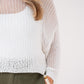 Leah Open Knit Jumper In White