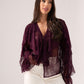 Leah Lace Blouse In Bordeaux