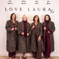 Love Laura Burgundy Lined Coat In Leopard