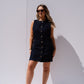 Lila Sleeveless Denim Dress In Dark Wash