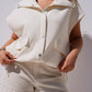 Lila Sleeveless Jacket In Cream