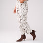 Love Laura Leopard Jeans In White