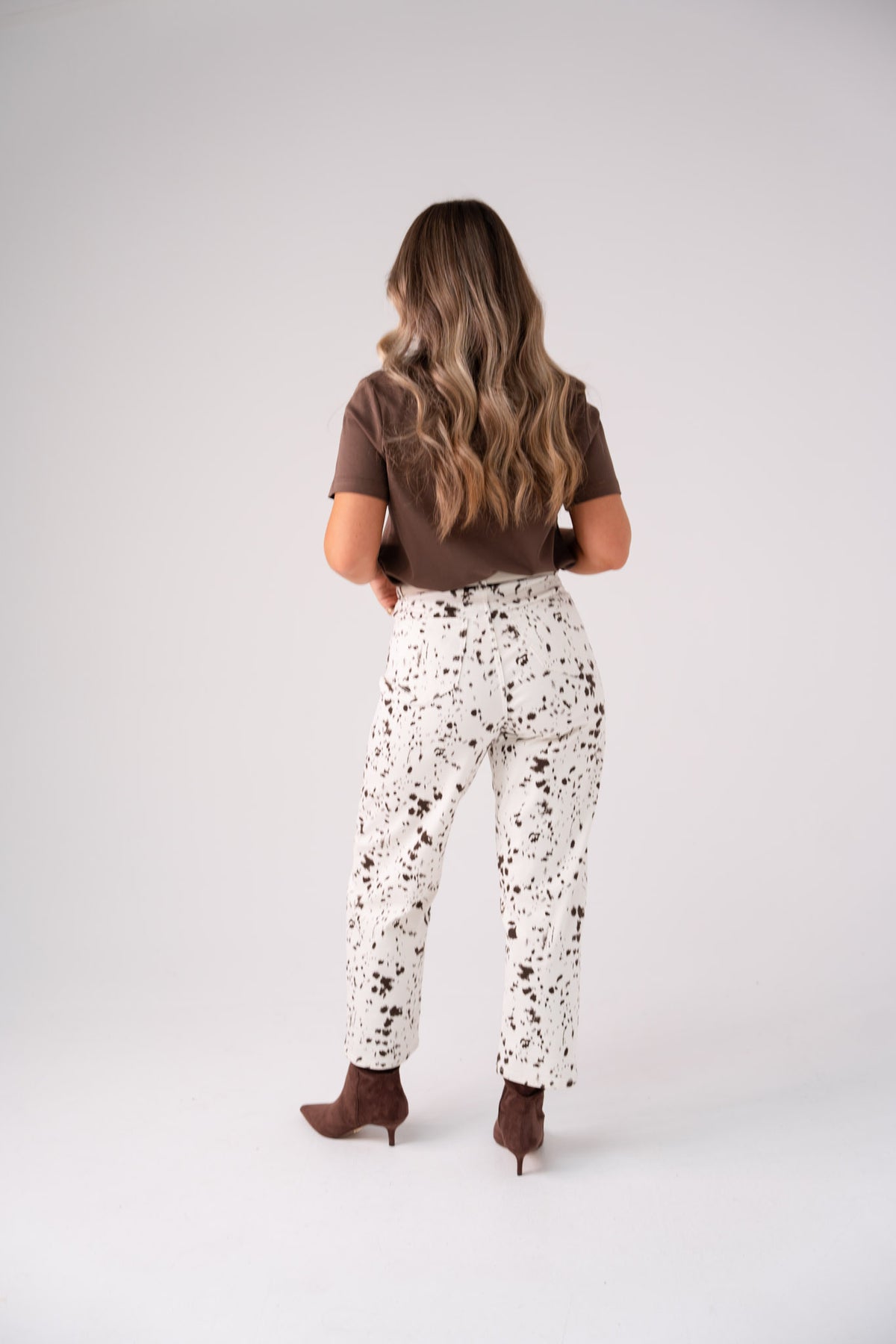 Love Laura Leopard Jeans In White