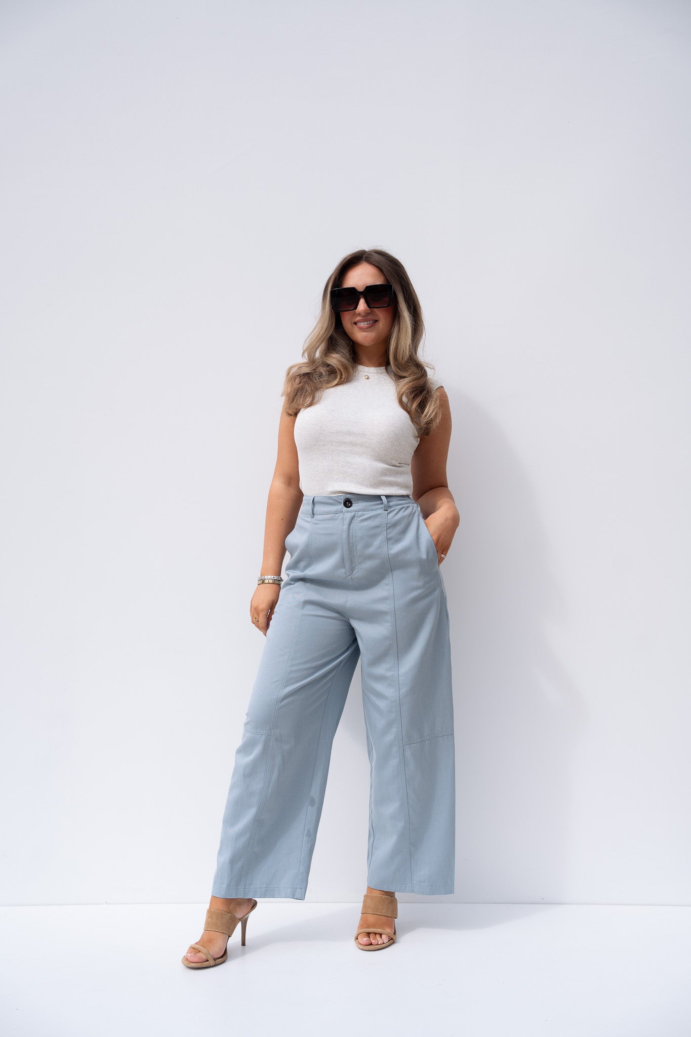 Love Laura Summer Trousers In Blue