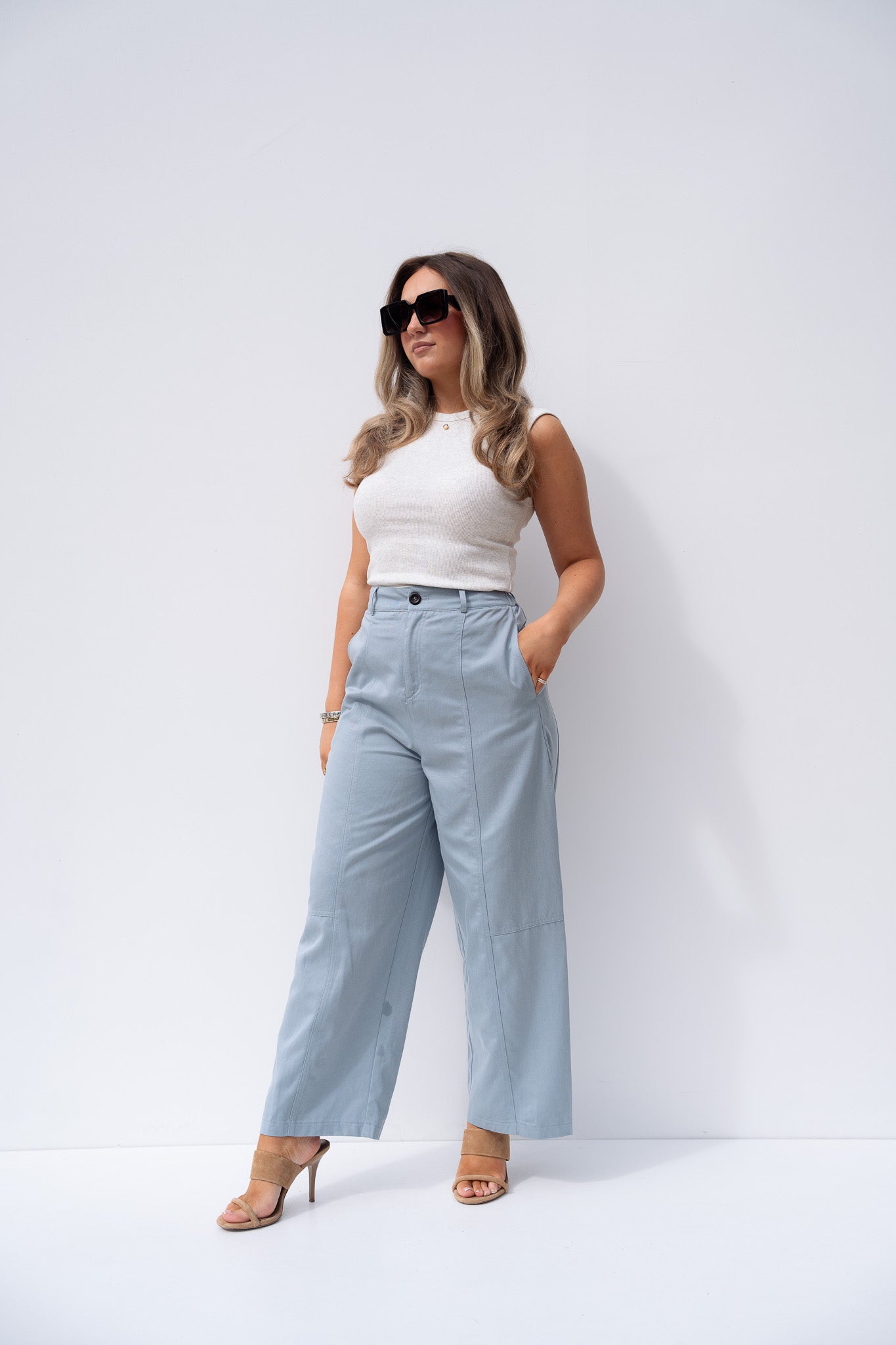 Love Laura Summer Trousers In Blue