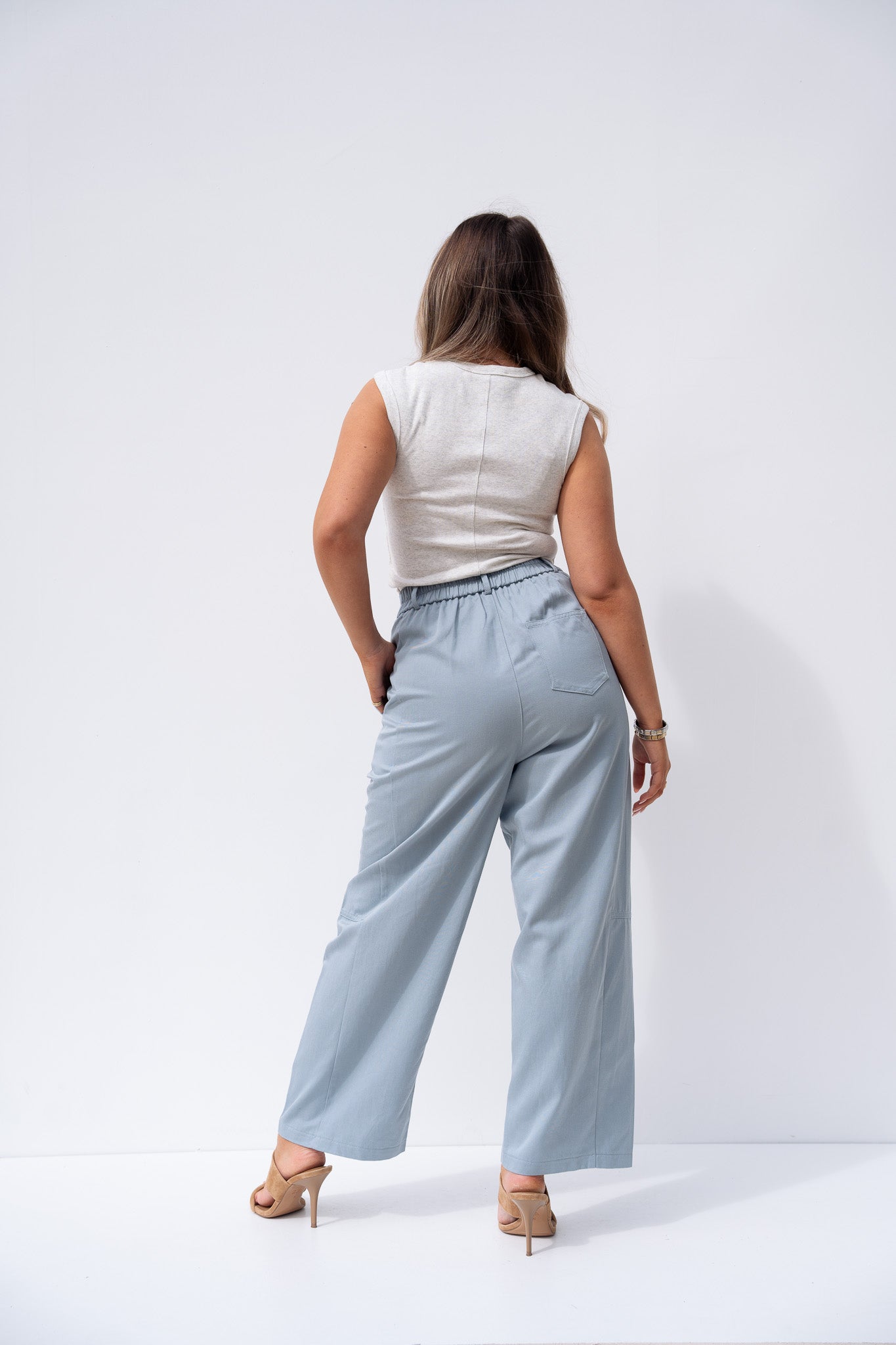 Love Laura Summer Trousers In Blue