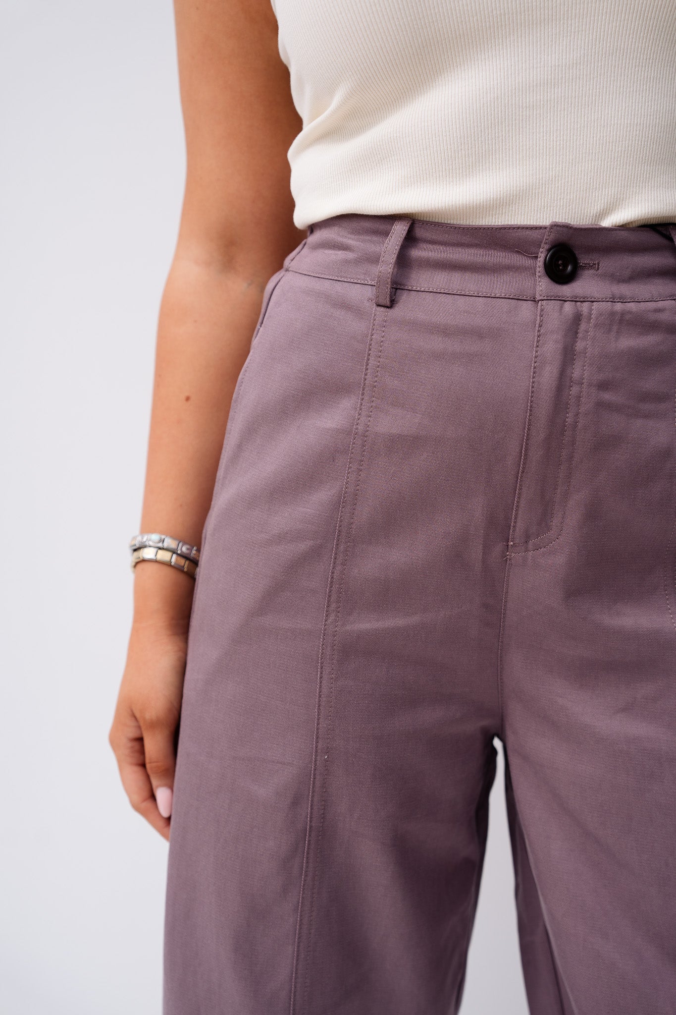 Love Laura Summer Trousers In Mauve