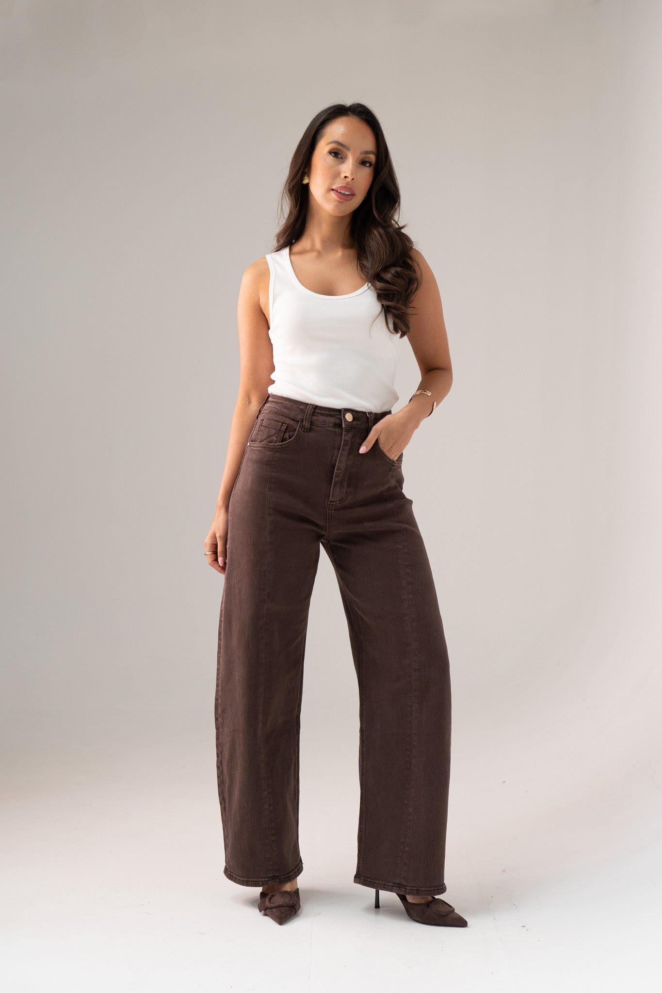 Love Laura Barrell Jeans In Chocolate