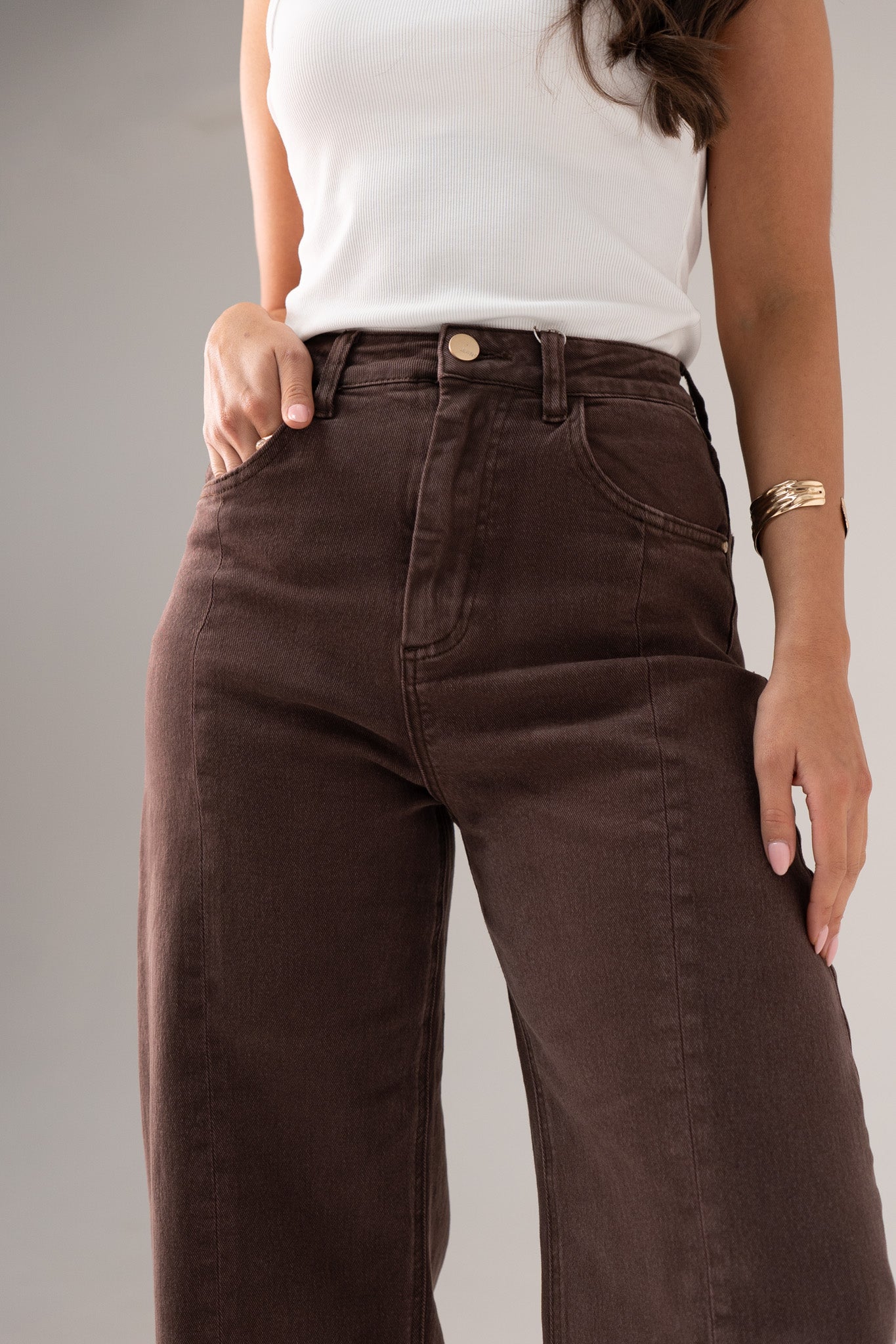 Love Laura Barrell Jeans In Chocolate