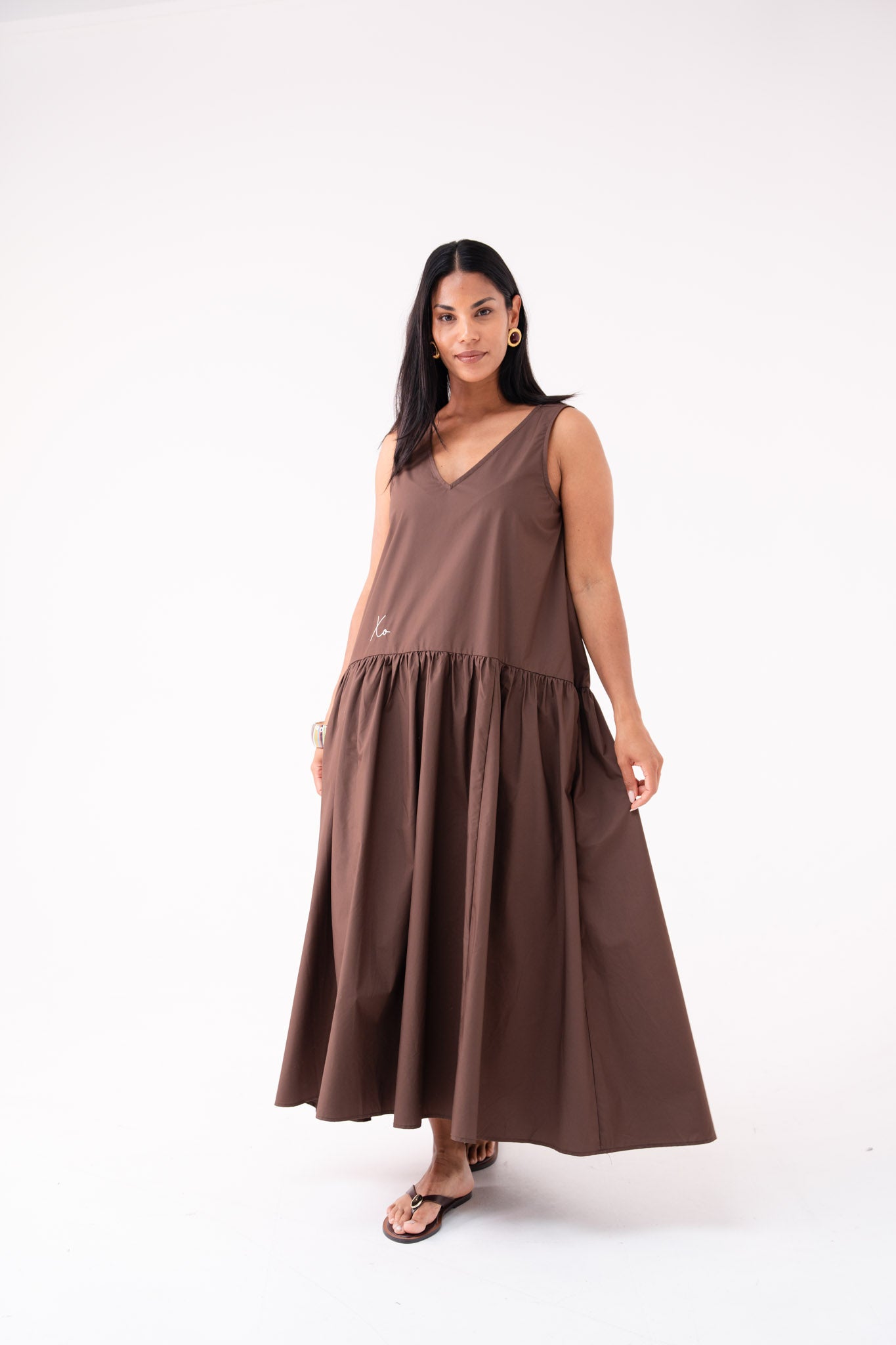 Love Laura Summer Maxi Dress In Chocolate