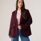 Love Laura Blazer In Burgundy