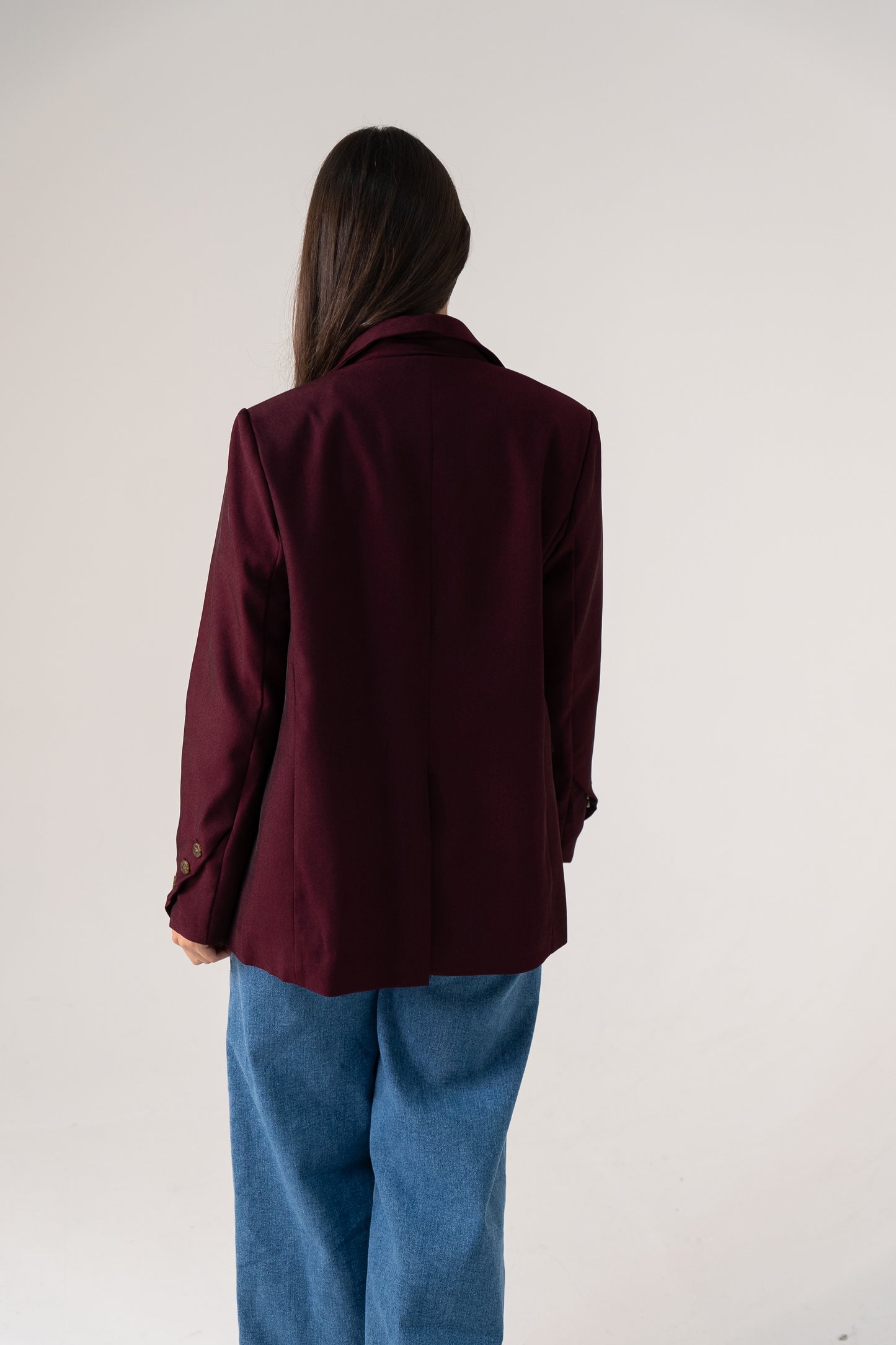 Love Laura Blazer In Burgundy