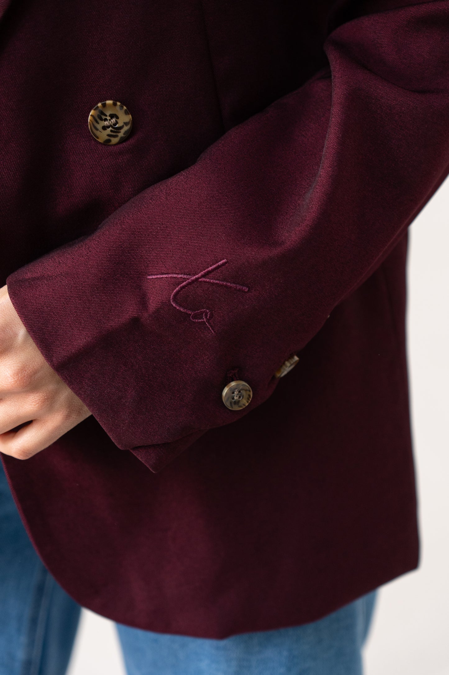 Love Laura Blazer In Burgundy