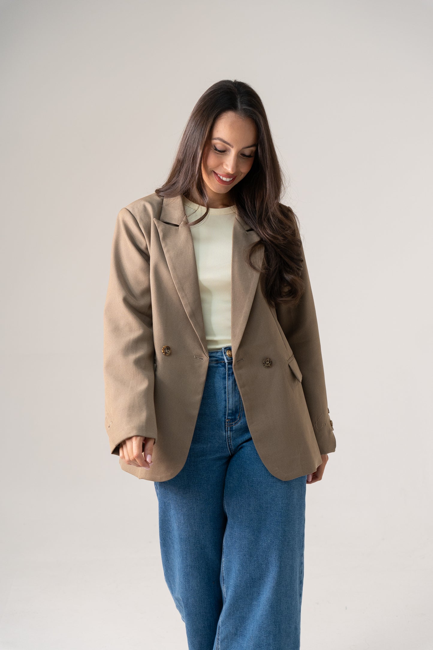 Love Laura Blazer In Olive