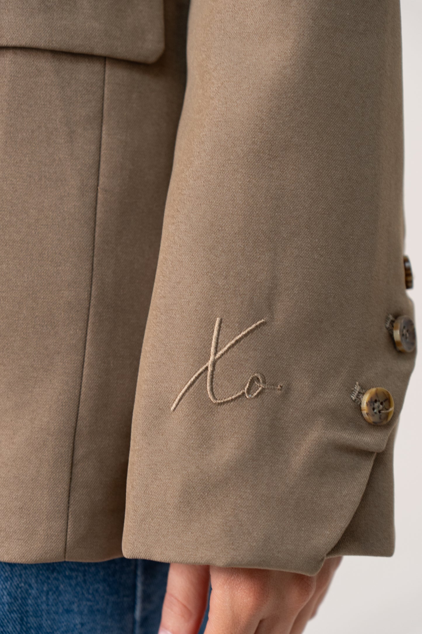 Love Laura Blazer In Olive