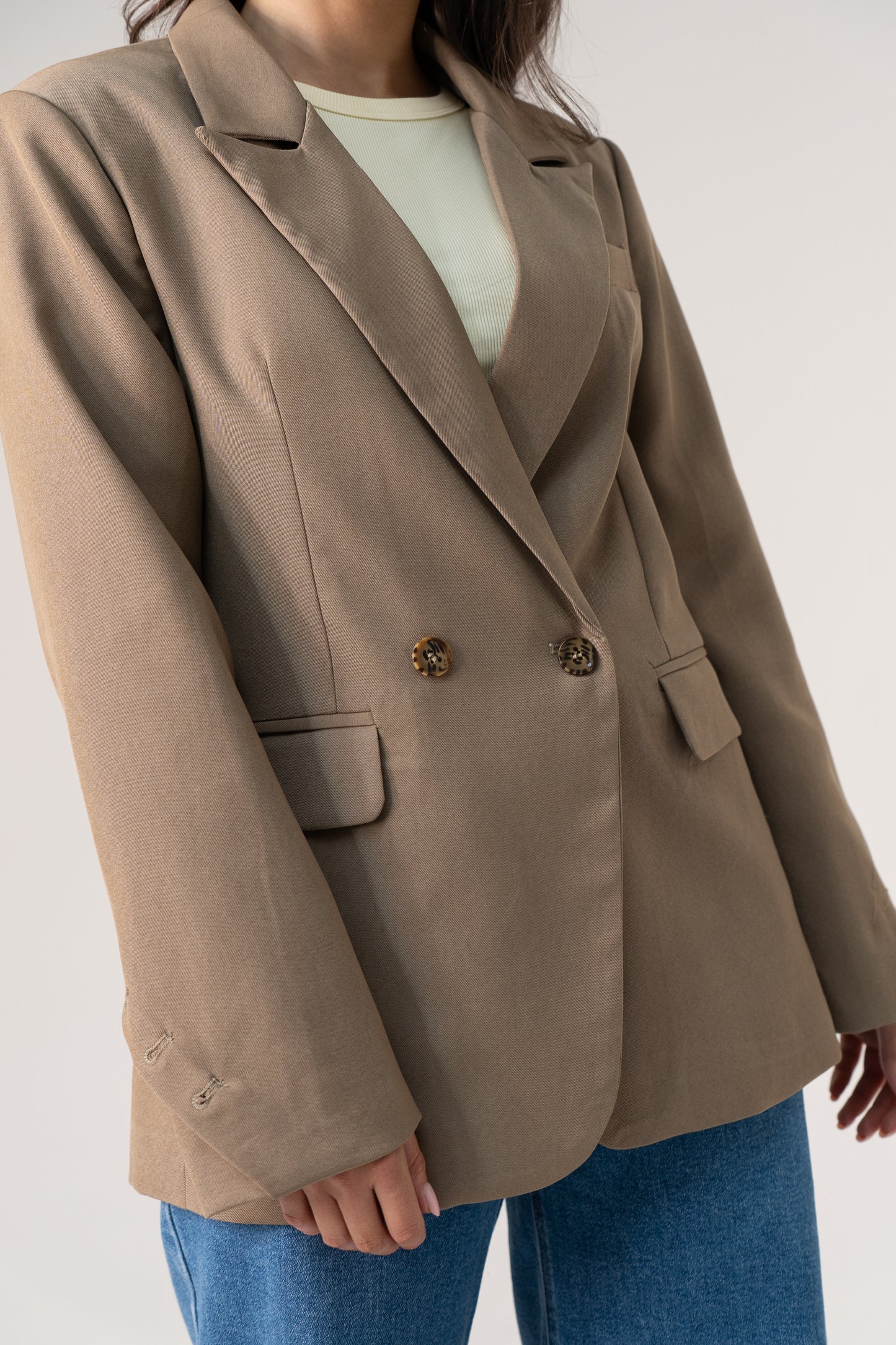 Love Laura Blazer In Olive
