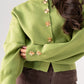 Love Laura Cardigan In Olive Green