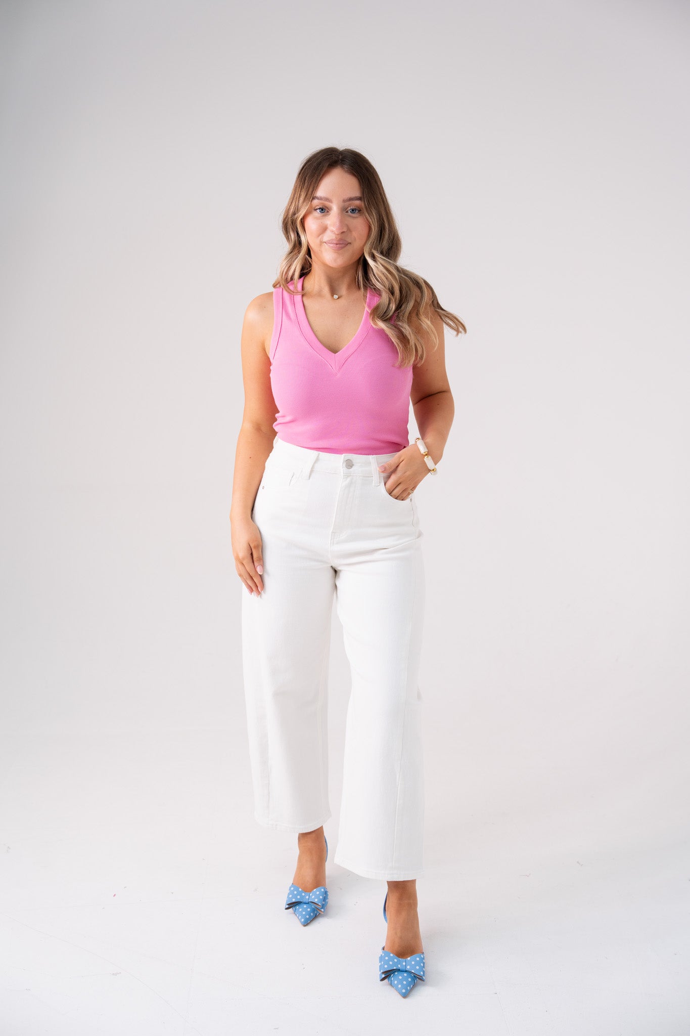 Love Laura Carrot Barrell Jeans In White