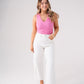 Love Laura V-Neck Vest Top In Pink