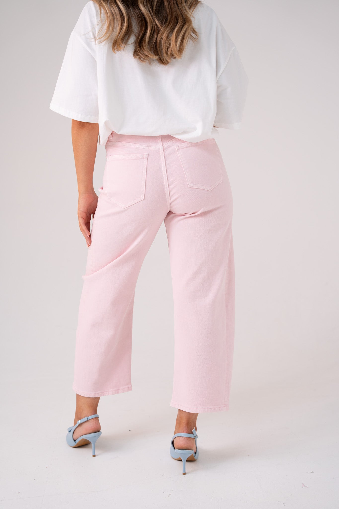Love Laura Carrot Barrell Jeans In Pink