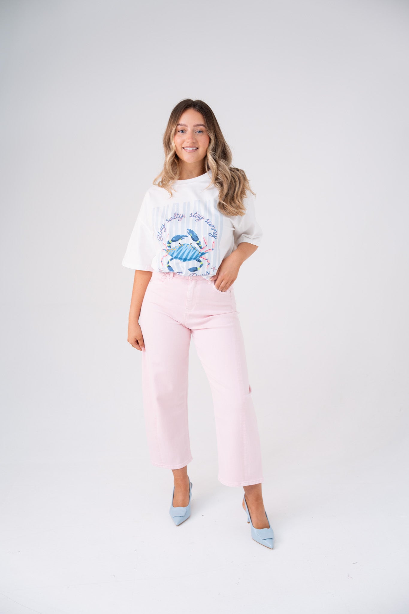 Love Laura Carrot Barrell Jeans In Pink