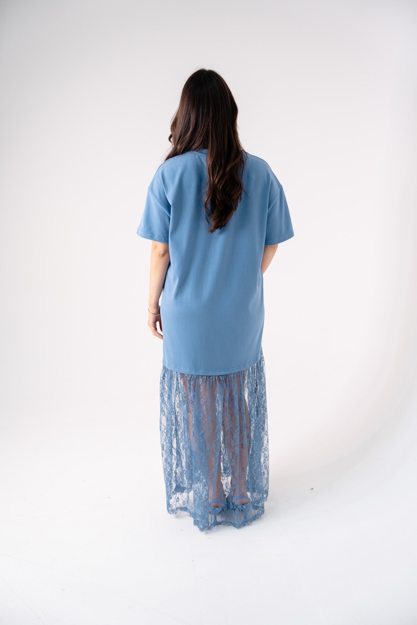 Love Laura Contrast T-Shirt Dress In Blue