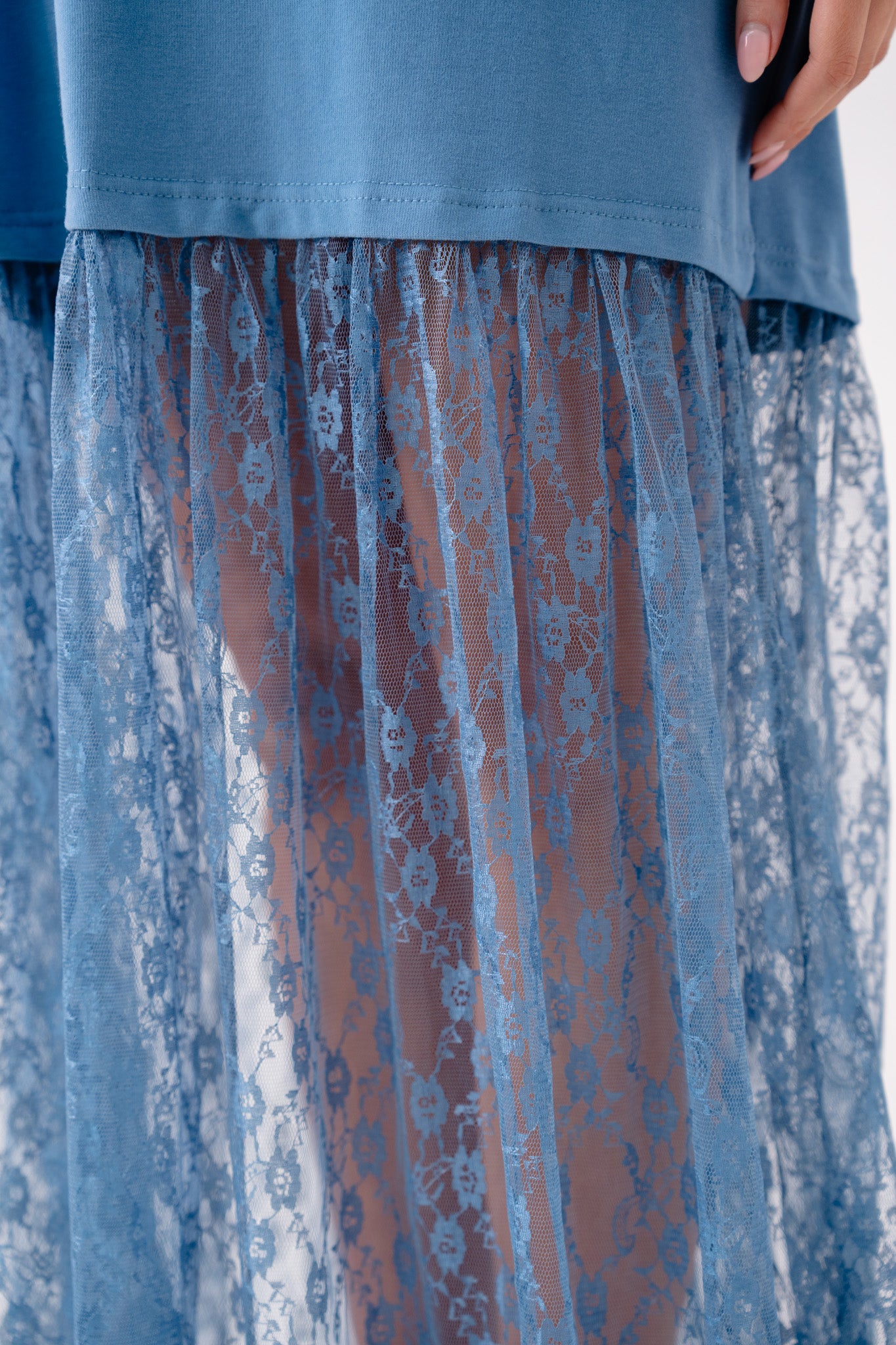 Love Laura Contrast T-Shirt Dress In Blue