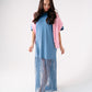 Love Laura Contrast T-Shirt Dress In Blue