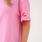 Love Laura Contrast T-Shirt Dress In Pink