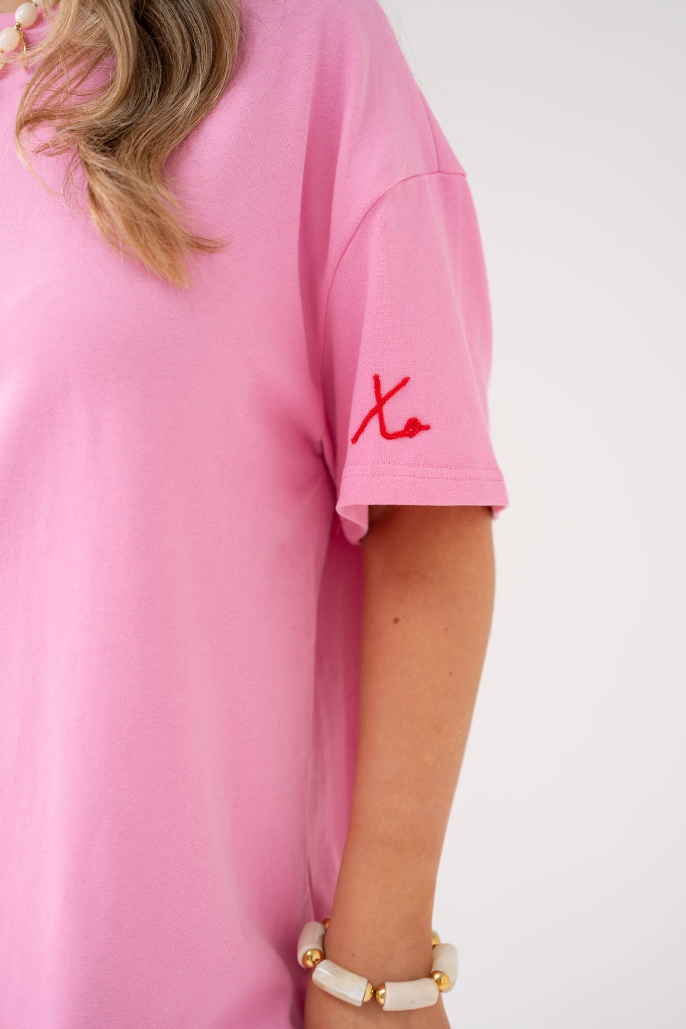 Love Laura Contrast T-Shirt Dress In Pink