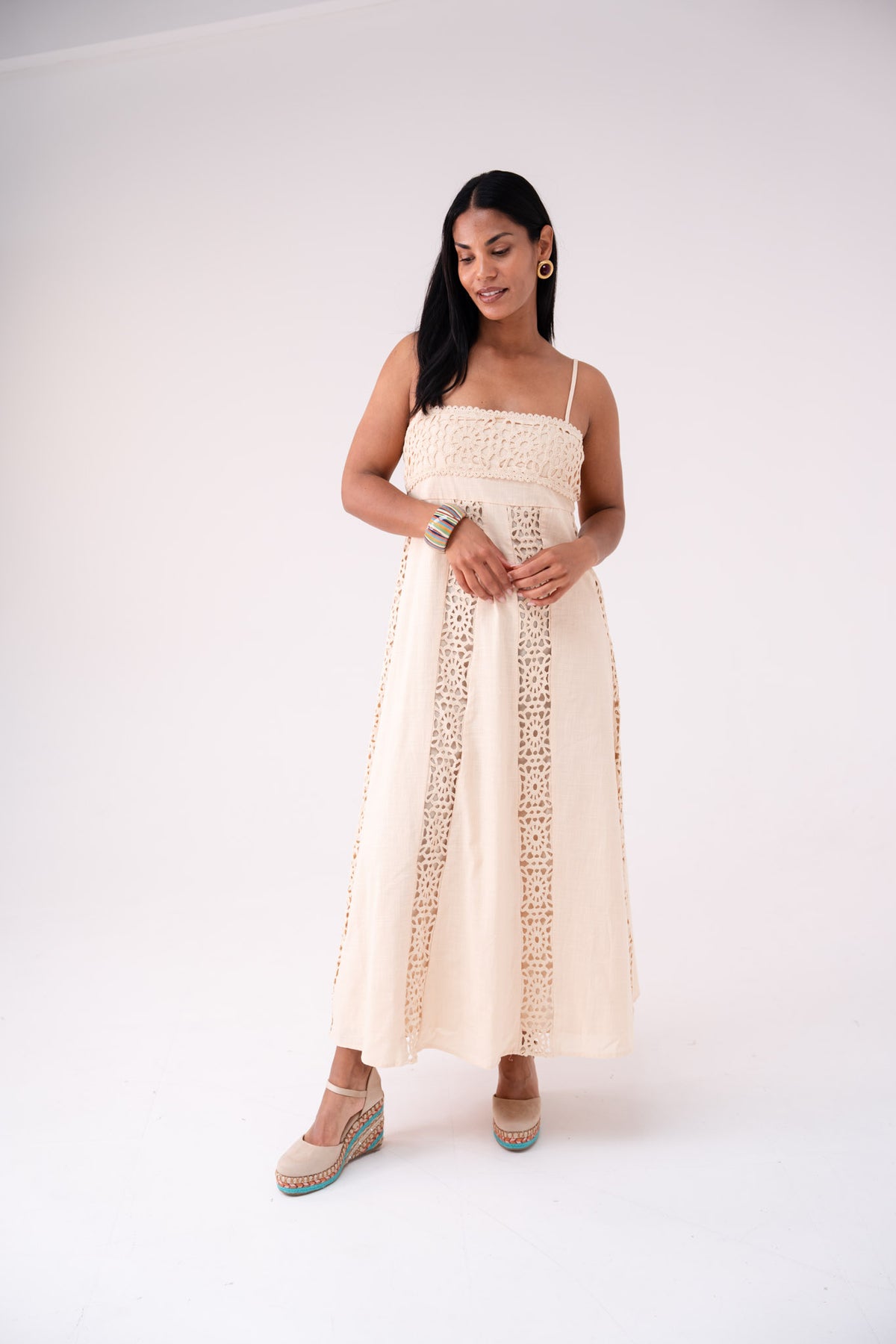 Love Laura Crochet Maxi Dress In Neutral 6