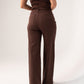 Love Laura Straight Leg Jeans In Chocolate